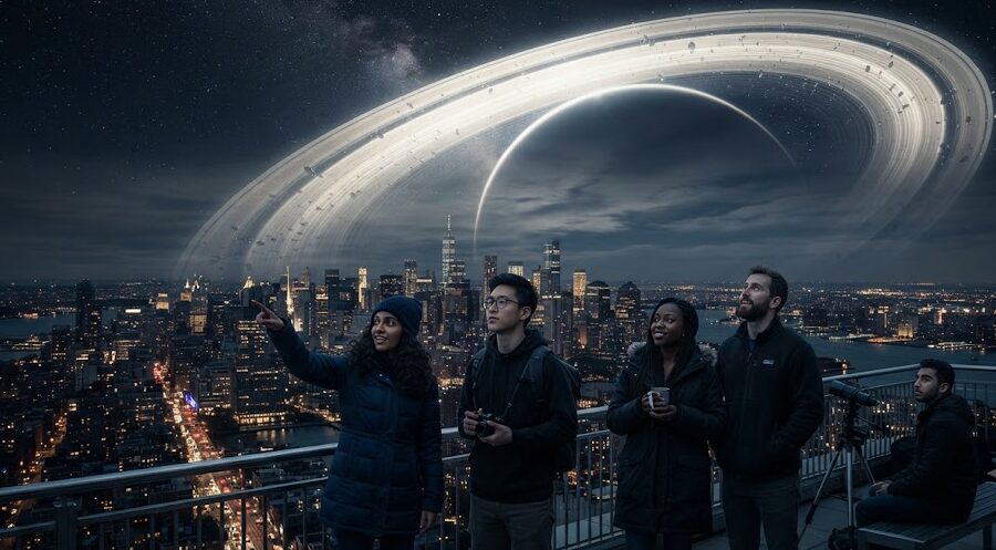 The Ringed World: What If Earth Formed With a Massive Planetary Ring System Like Saturn?